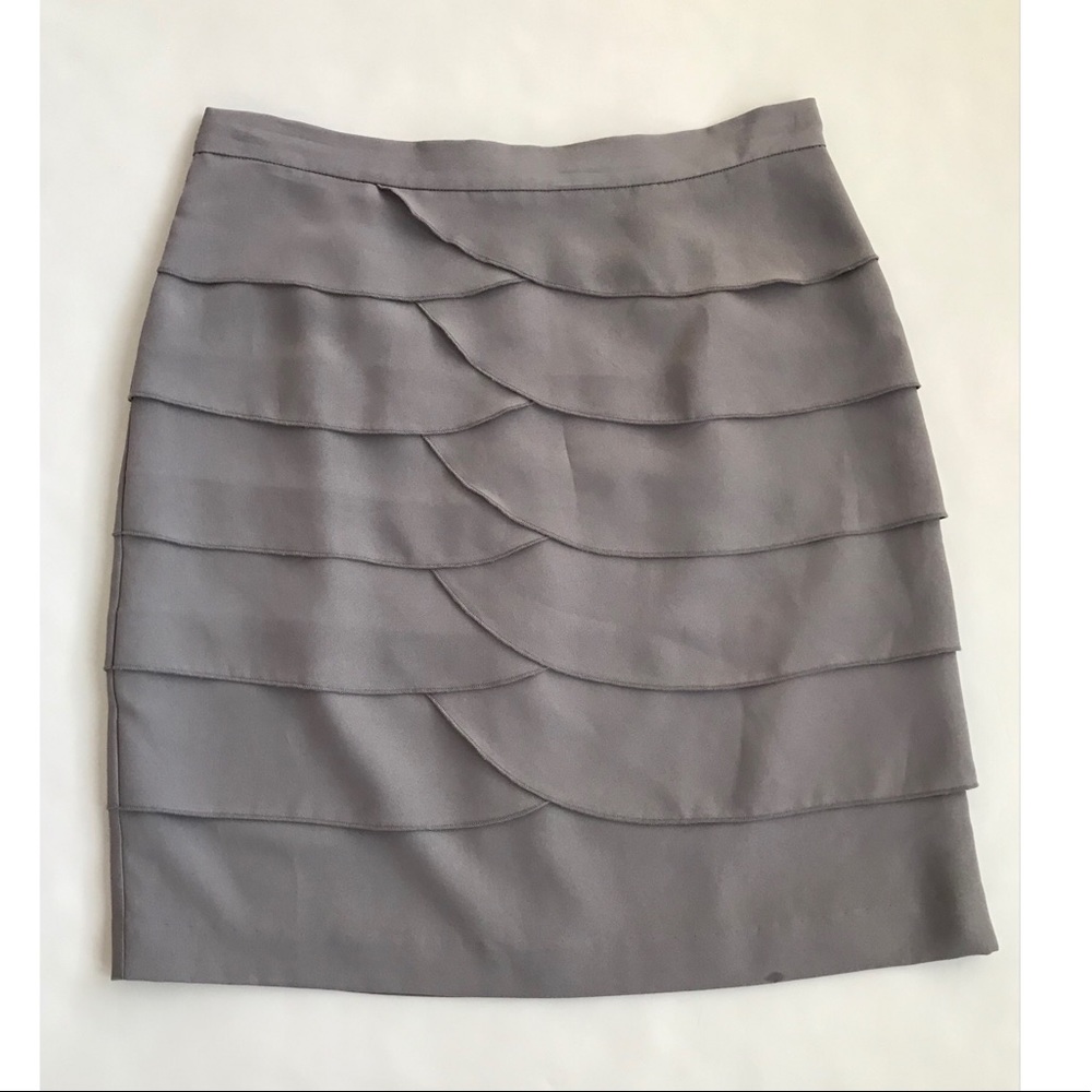 Gianni Bini Women’s Tiered Gray Mini Skirt Size 0